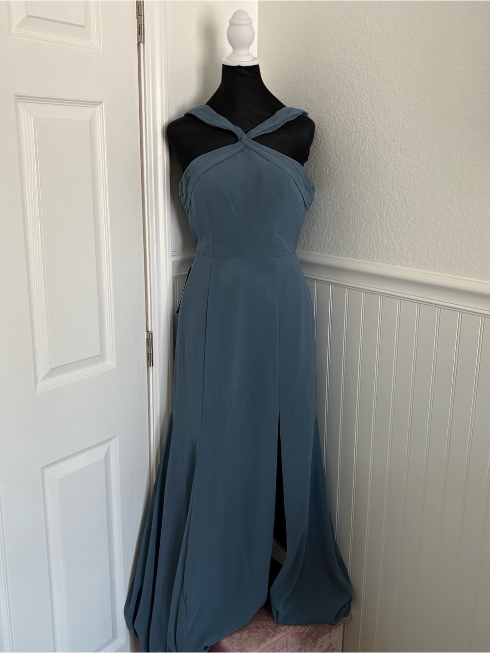 NWT Azazie “Rue” Halter Evening Dress in Twilight size 2
